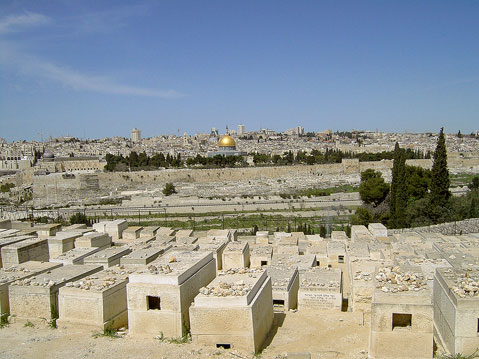  View of the Temple Mount from the Jewish Cemitery (Mount of Olives)